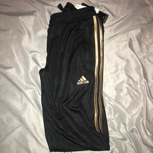 Adidas Black & Gold Striped Pants